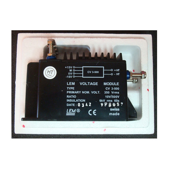 Primary Nom 350 Vrms Volt LEM Voltage Transducer Module Model CV 3-500 